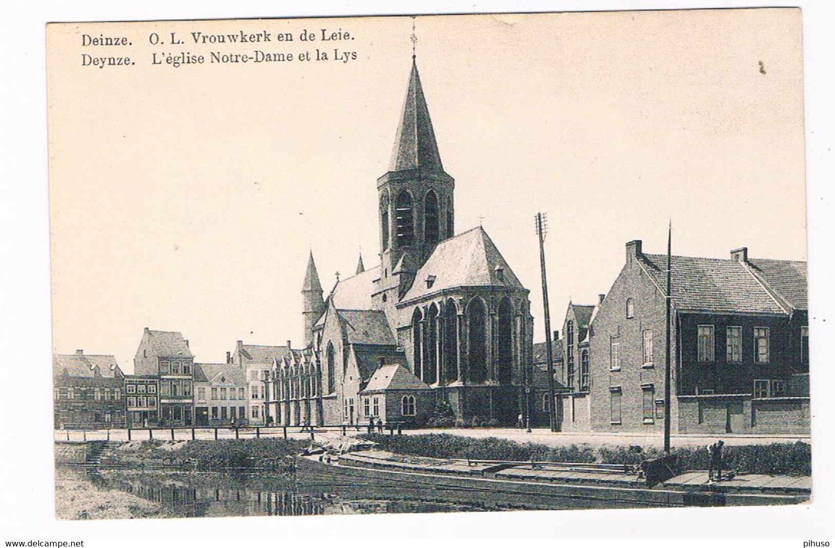 B-9283   DEYNZE : O.L. Vrouwkerk En De Leie - Deinze