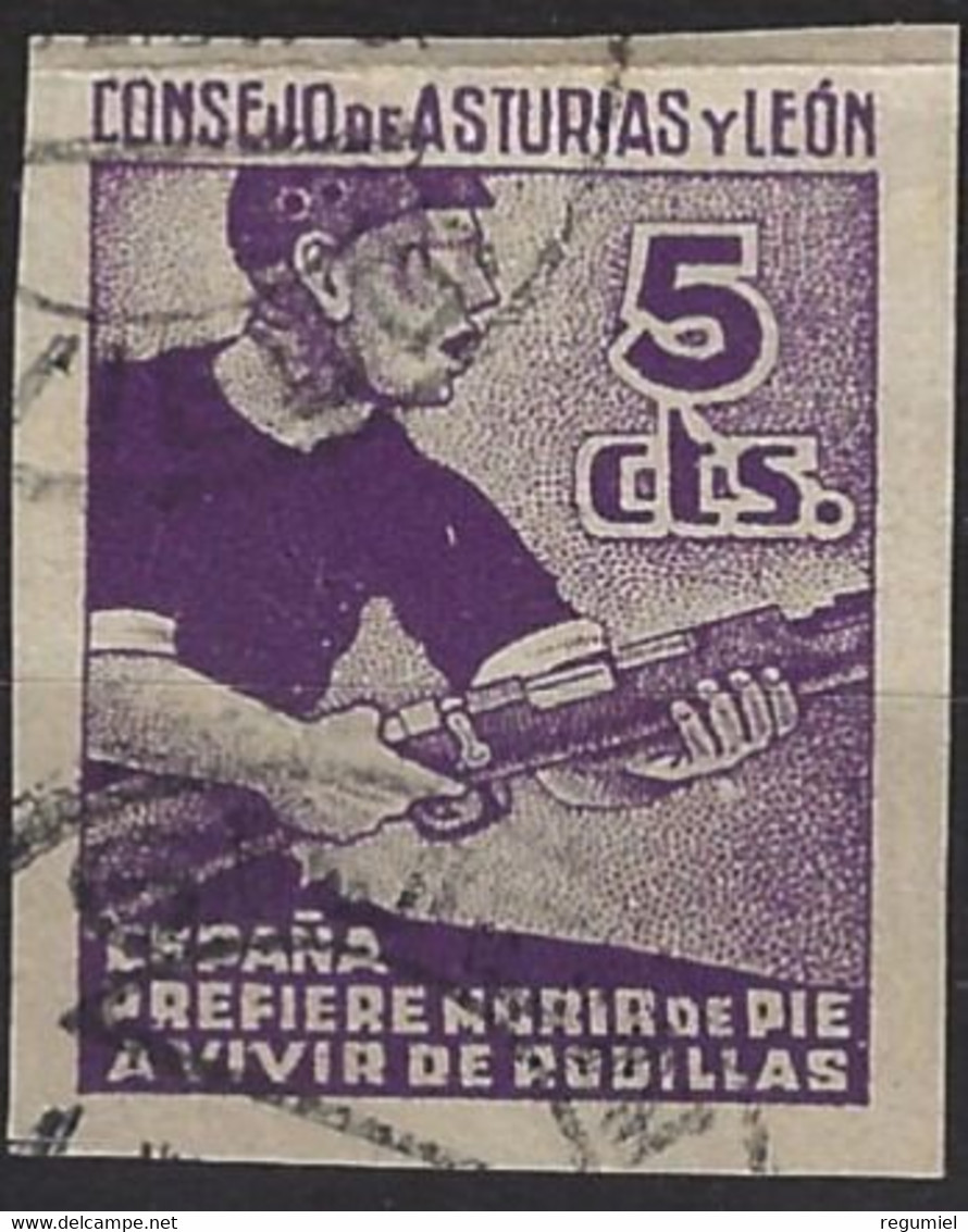 Asturias Y Leon  2s (o) Usado. 1936. Sin Dentar - Asturias & Leon