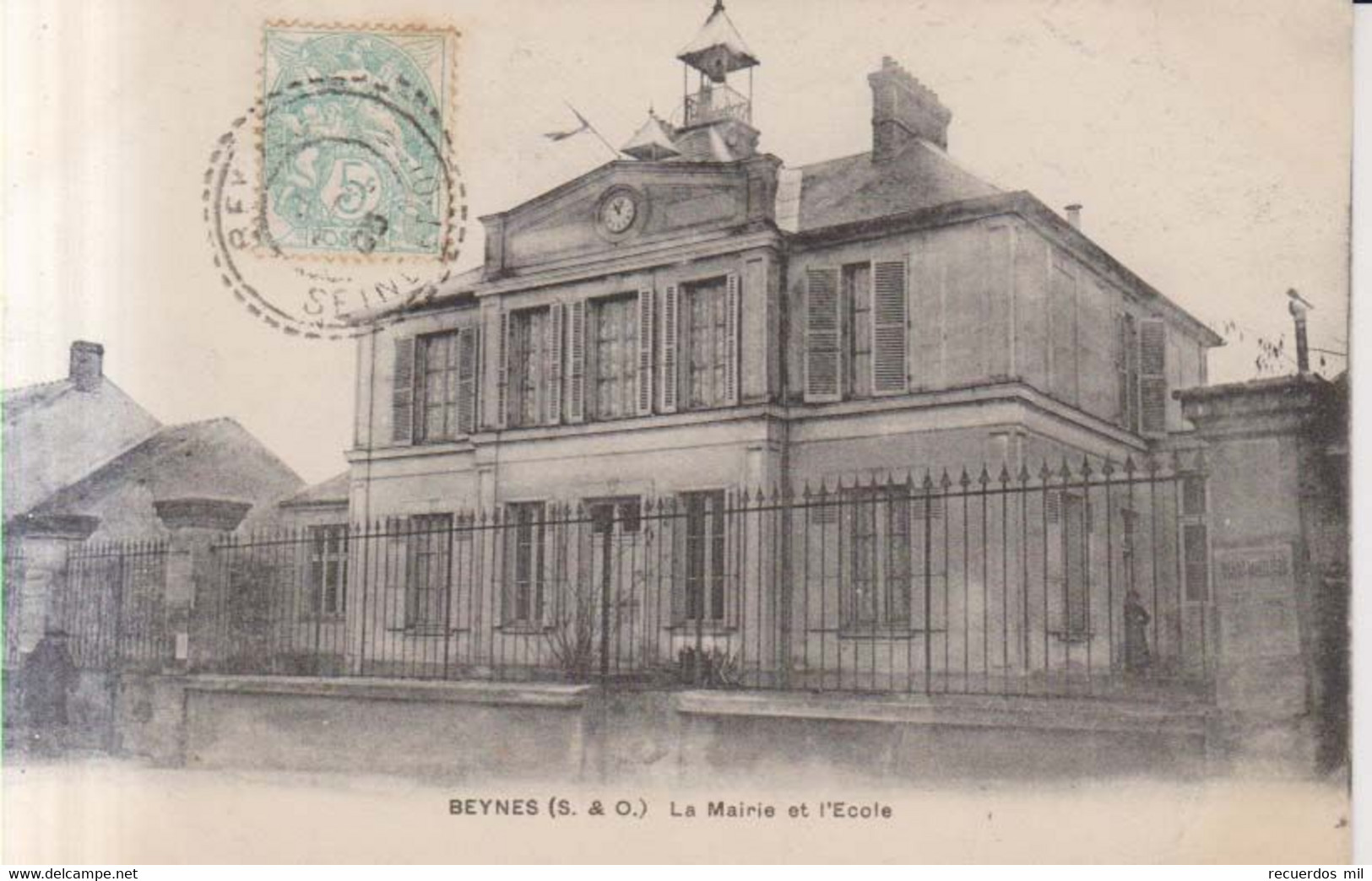 Beynes La Mairie Et L'Ecole   1905 - Beynes