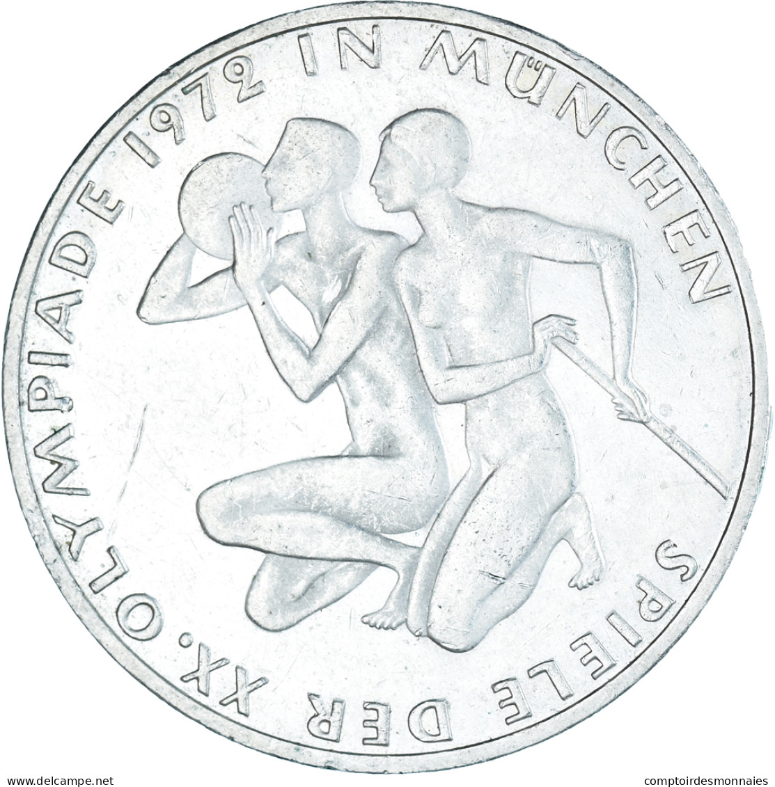 Monnaie, République Fédérale Allemande, 10 Mark, 1972, Hamburg, TB+, Argent - Commemorative