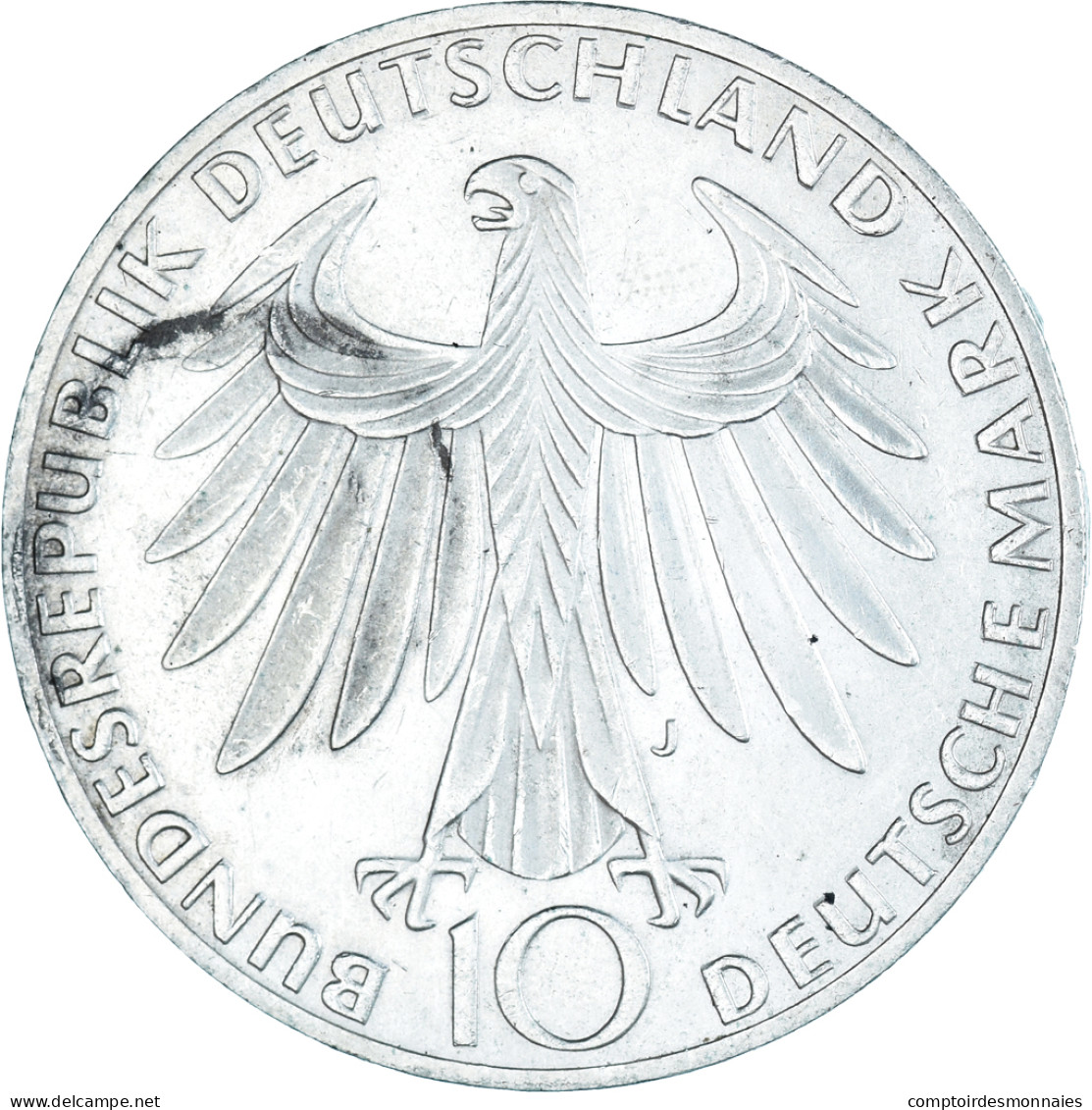 Monnaie, République Fédérale Allemande, 10 Mark, 1972, Hamburg, TB+, Argent - Conmemorativas