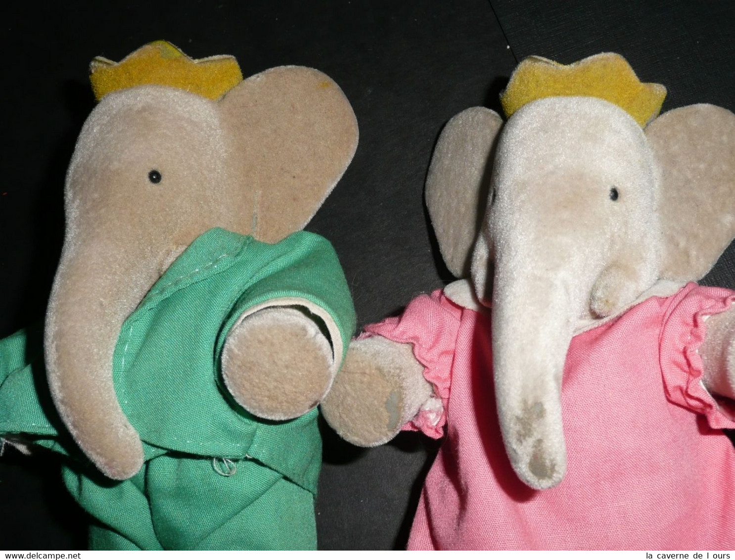 Lot De 4 Anciennes Figurines Roi BABAR Reine Céleste Arthur Alexandre Pom - Cuddly Toys