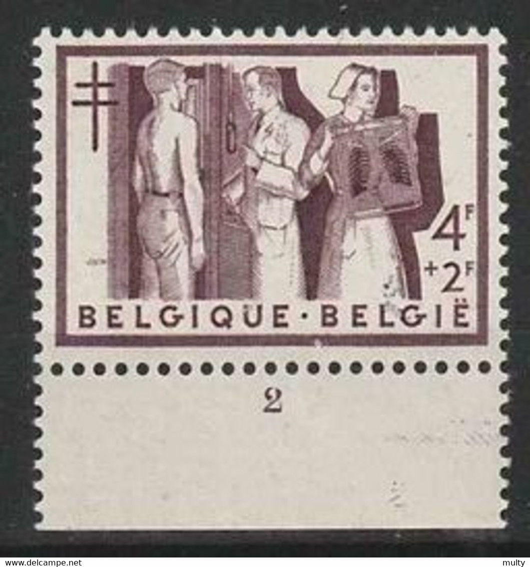 Belgie OCB 1003 * MH Met Plaatnummer 2. - ....-1960