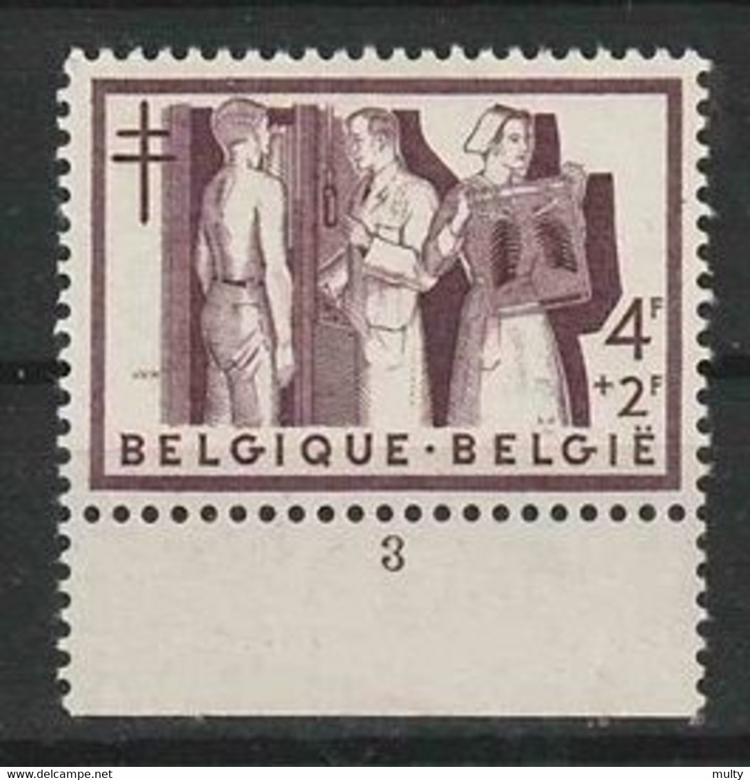 Belgie OCB 1003 * MH Met Plaatnummer 3. - ....-1960
