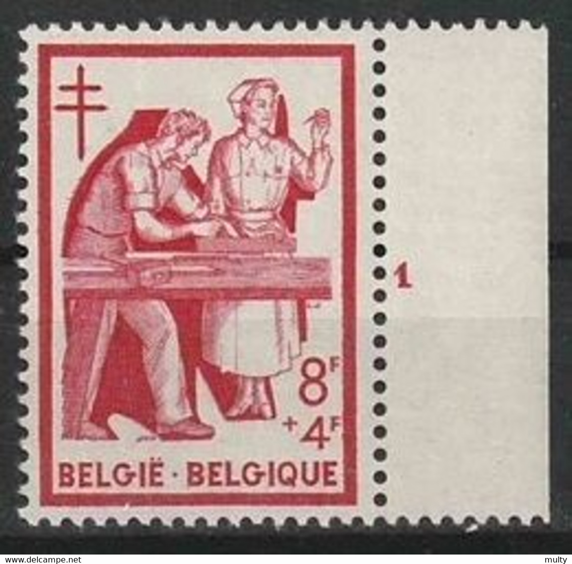 Belgie OCB 1004 * MH Met Plaatnummer 1. - ....-1960