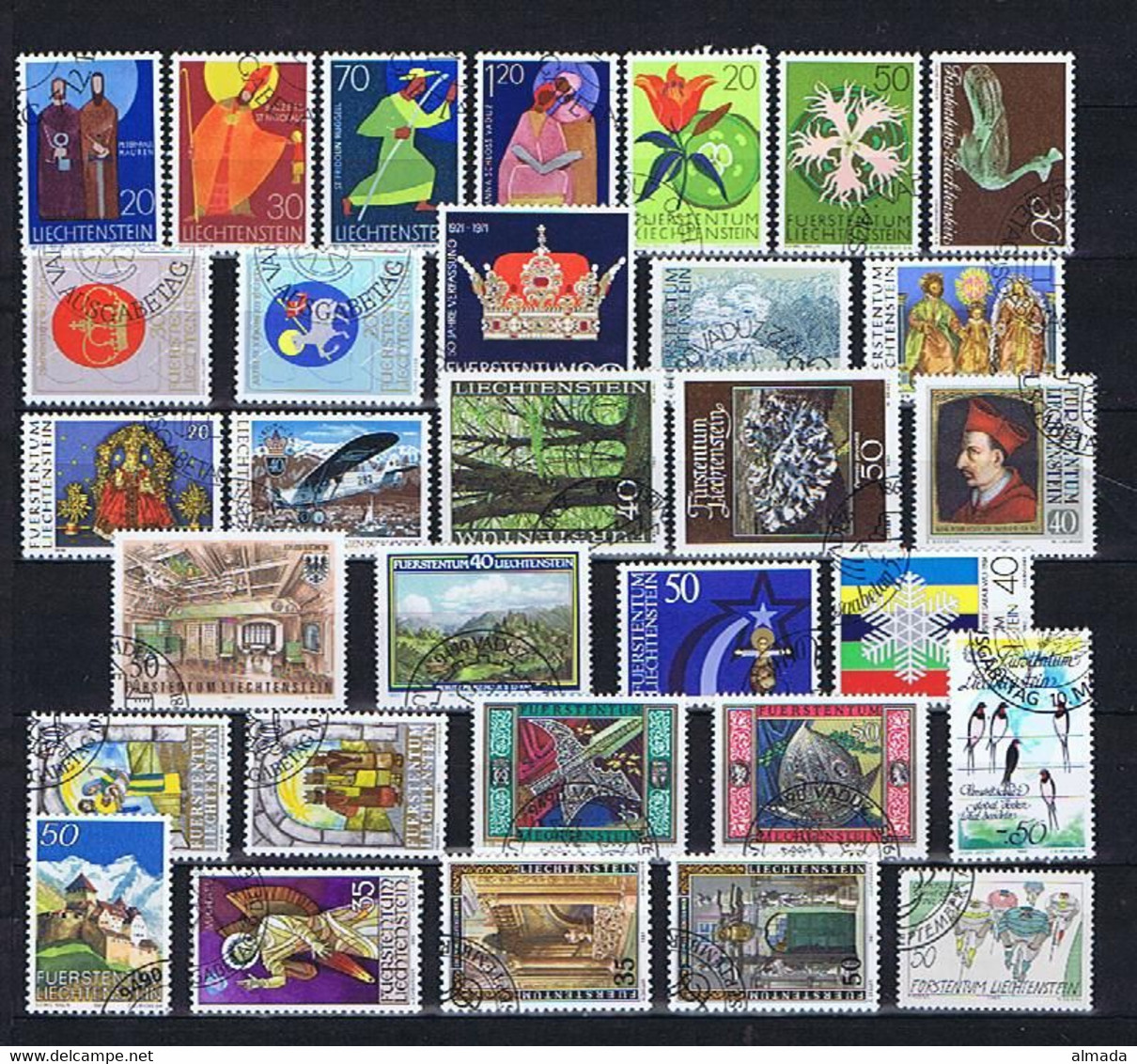 Liechtenstein 1967-1988: 31 Diff. Used, 31 Versch. Gestempelt - Collections