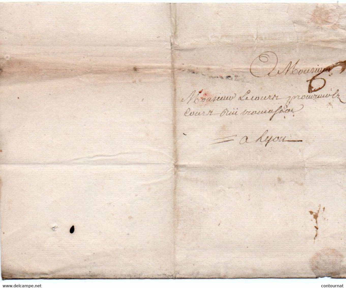 Courrier 1725 Ou 1775 ( X124 Marque Postale Pour Mr à LYON 69 - ... - 1799