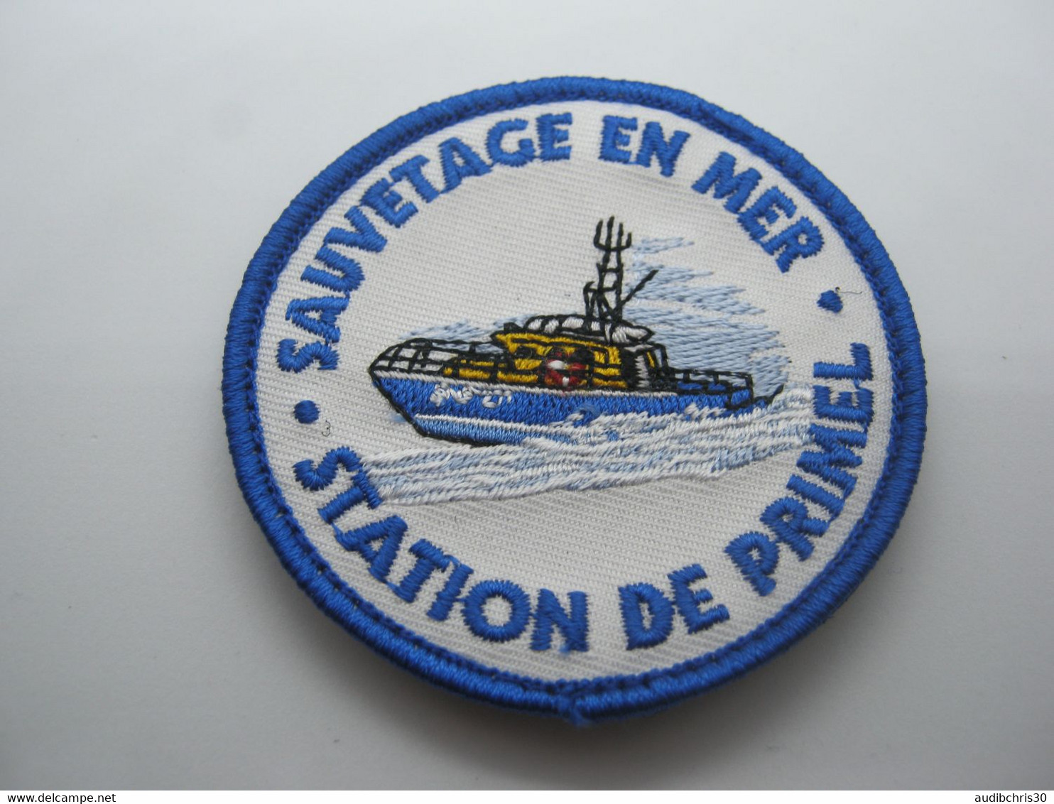 ECUSSON SAUVETAGE EN MER SNSM LA STATION DE PRIMEL 29 SCRATCH AU DOS - Pompiers