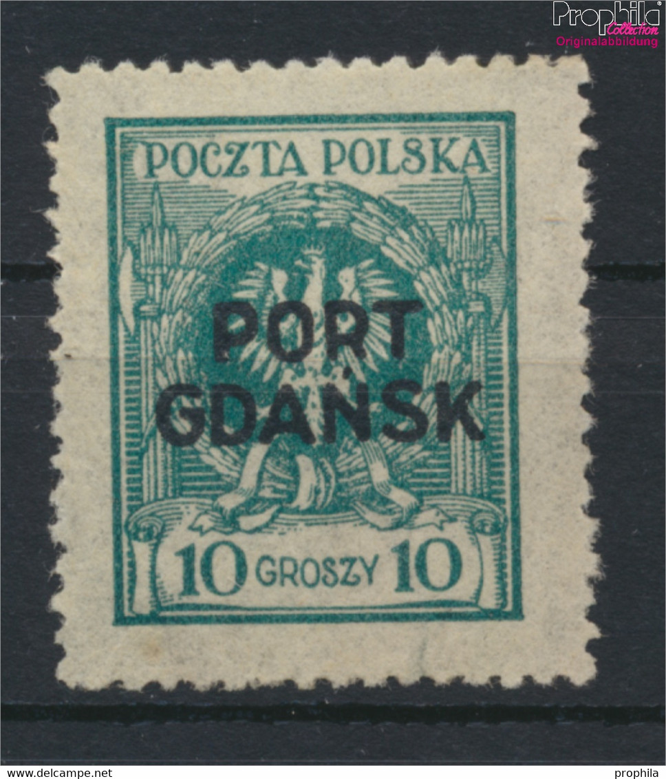 Polnische Post Danzig 5a Postfrisch 1925 Aufdruckausgabe (9910692 - Port Gdansk