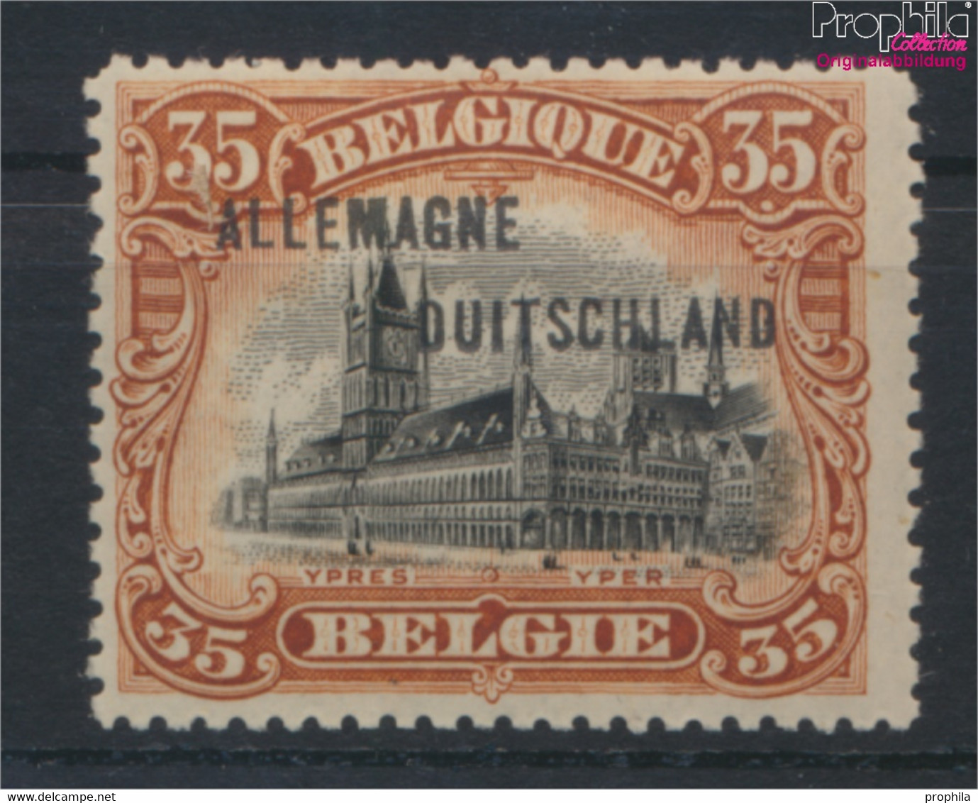 Belgische Post Rheinland 8A Mit Falz 1919 Albert I. (9917230 - Deutsche Besatzung