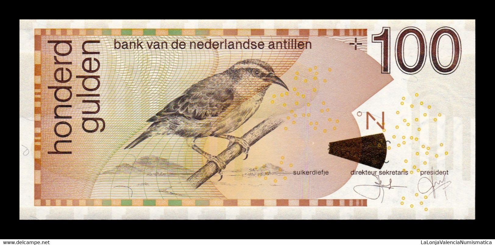 Antillas Holandesas Netherland Antilles 100 Gulden 2012 Pick 31f SC UNC - Niederländische Antillen (...-1986)