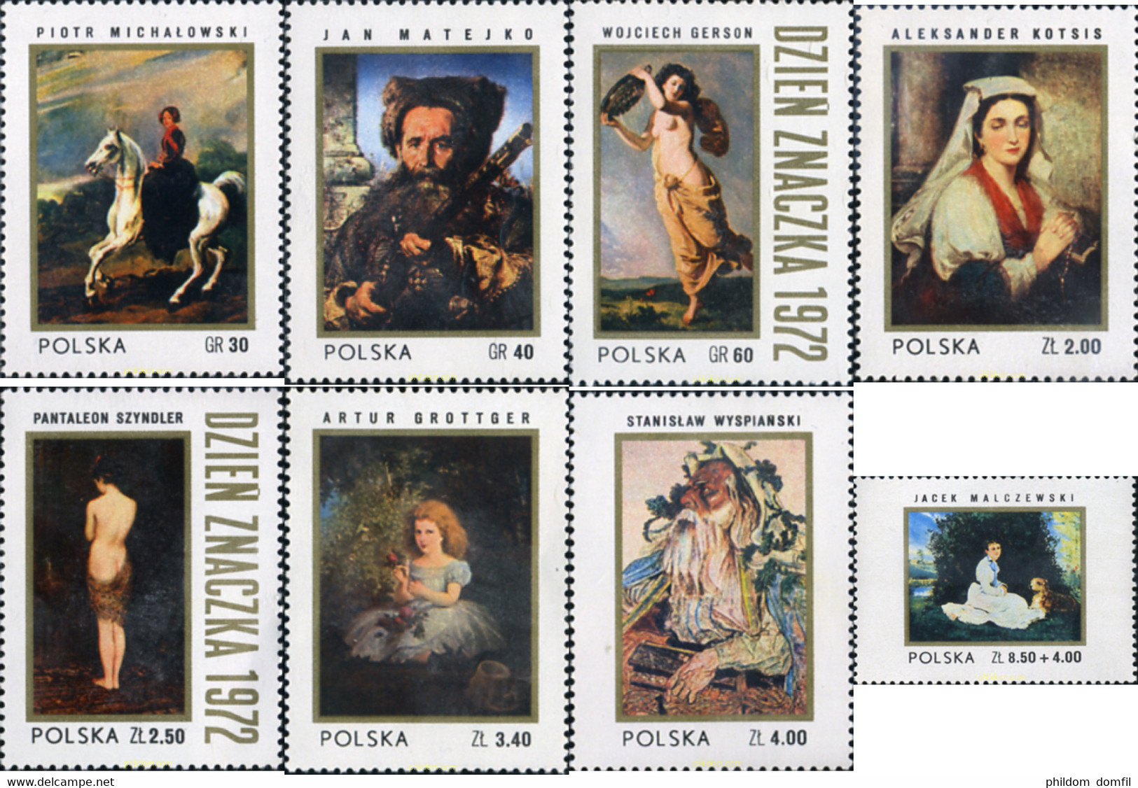 30439 MNH POLONIA 1972 DIA DEL SELLO. PINTURAS POLACAS - Unclassified