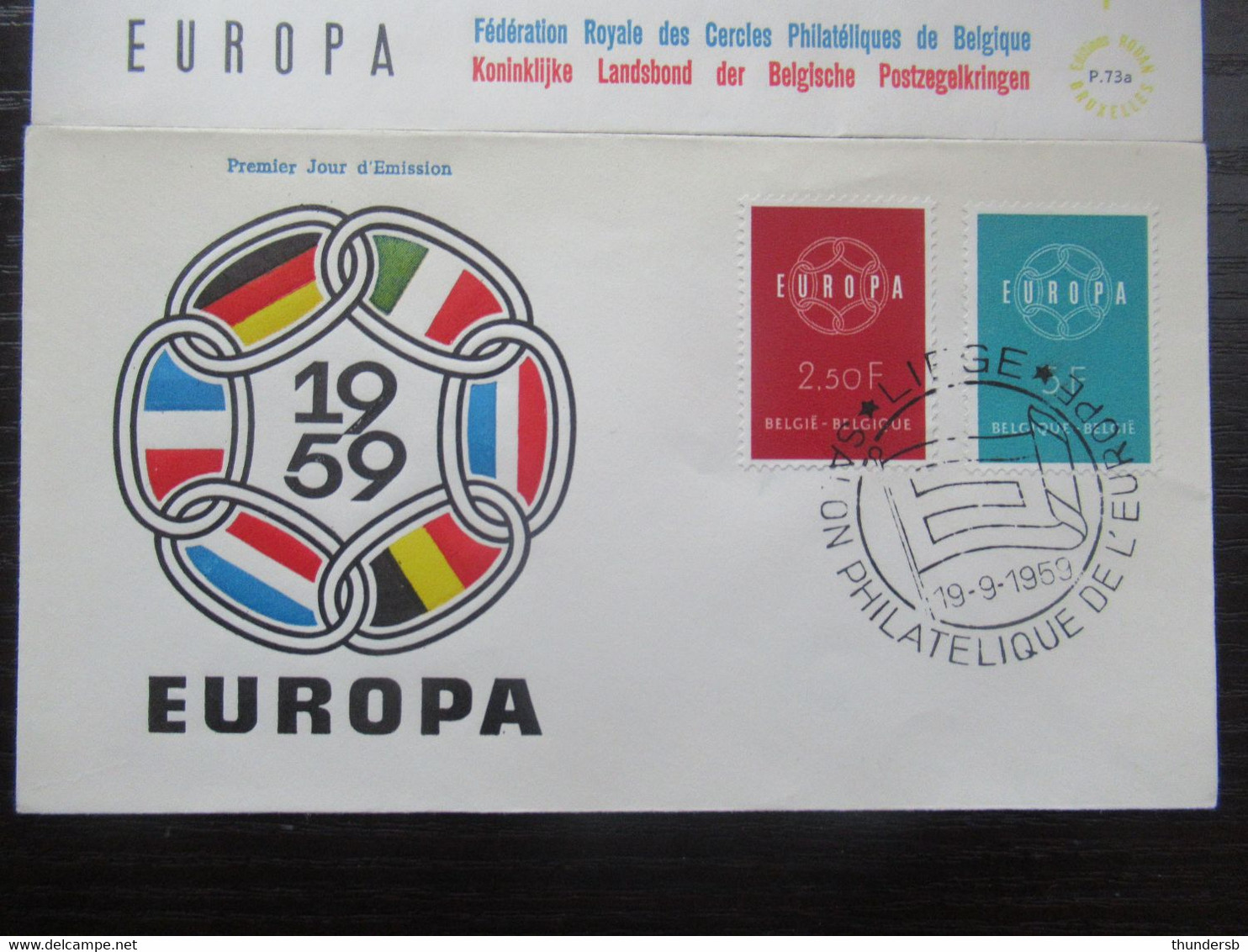 FDC 1111/12 'Europa CEPT' - Twee Verschillende Afstempelingen - 1951-1960