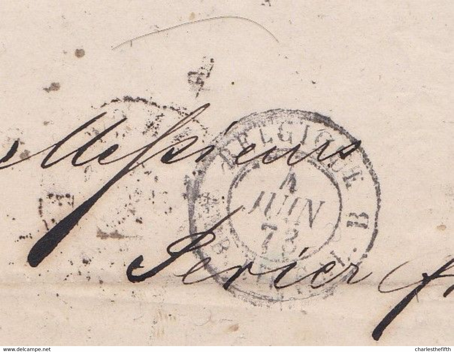 LETTRE AFFR. N° 33 - ANVERS 1873 POUR PARIS + PD  + DOUBLE CERCLE AMBULANT BELGIQUE - 19 - VERSO FRANCE à VOIR - 1869-1883 Léopold II