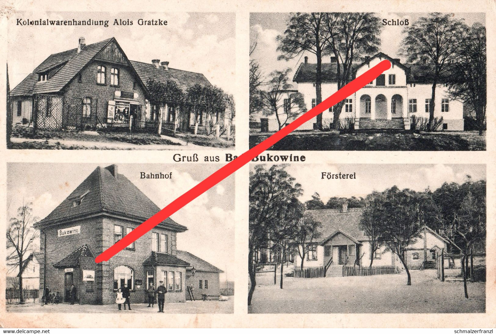 AK Bukowine Buchenhain Bukowina Sycowska Bahnhof Stacja Neumittelwalde Miedzyborz Festenberg Twardogora Groß Wartenberg - Schlesien