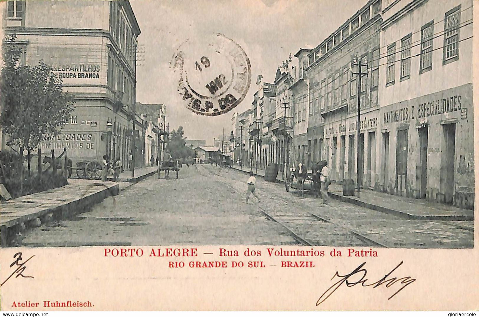 Ac1552 - BRAZIL - VINTAGE POSTCARD  - Porto Alegre - 1902 - Porto Alegre