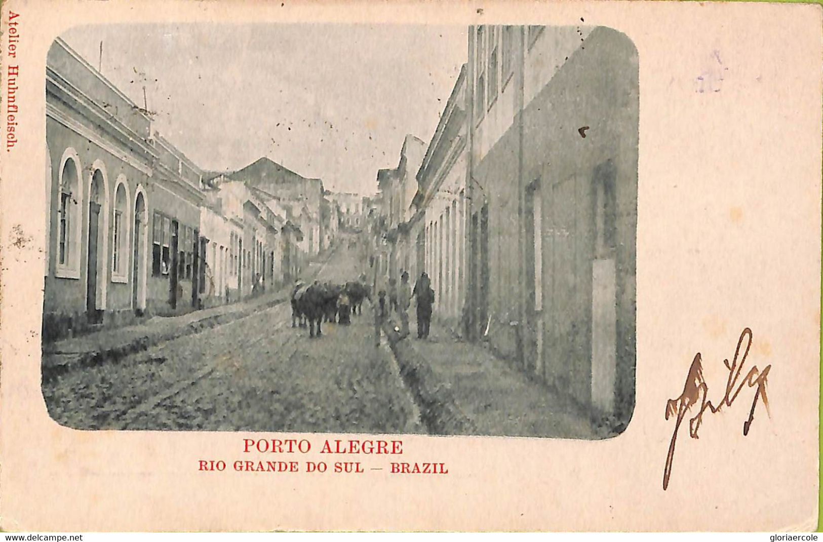 Ac1550 - BRAZIL - VINTAGE POSTCARD  - Porto Alegre - 1902 - Porto Alegre