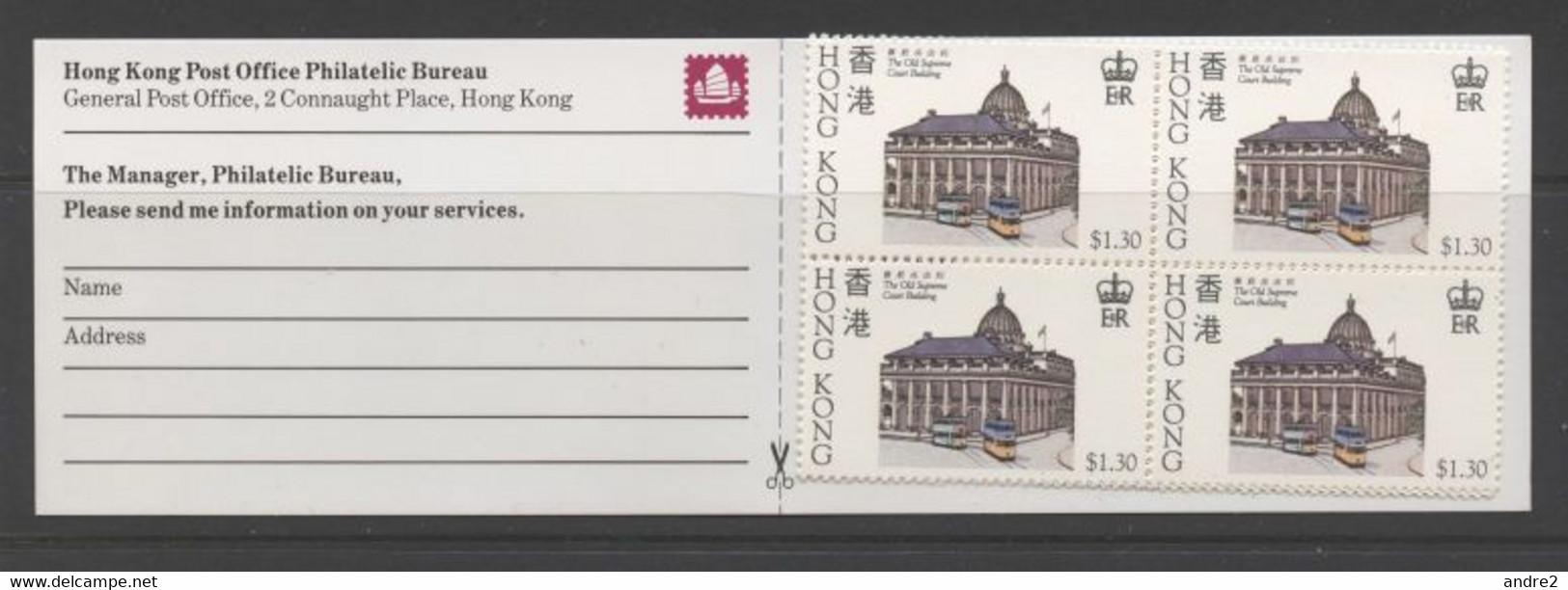 Hong Kong  1985  Edifices Historiques  Carnet 10 X 1d30 ***  MNH - Libretti