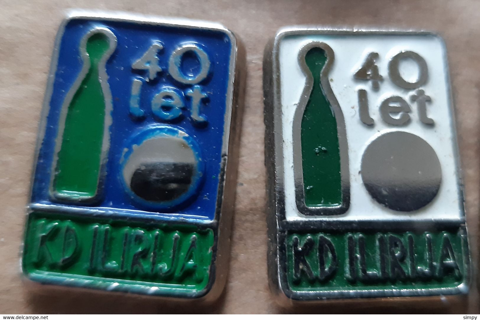 Nine-pin Bowling Club KK Ilirija 40 Years  Slovenia Pins - Bowling