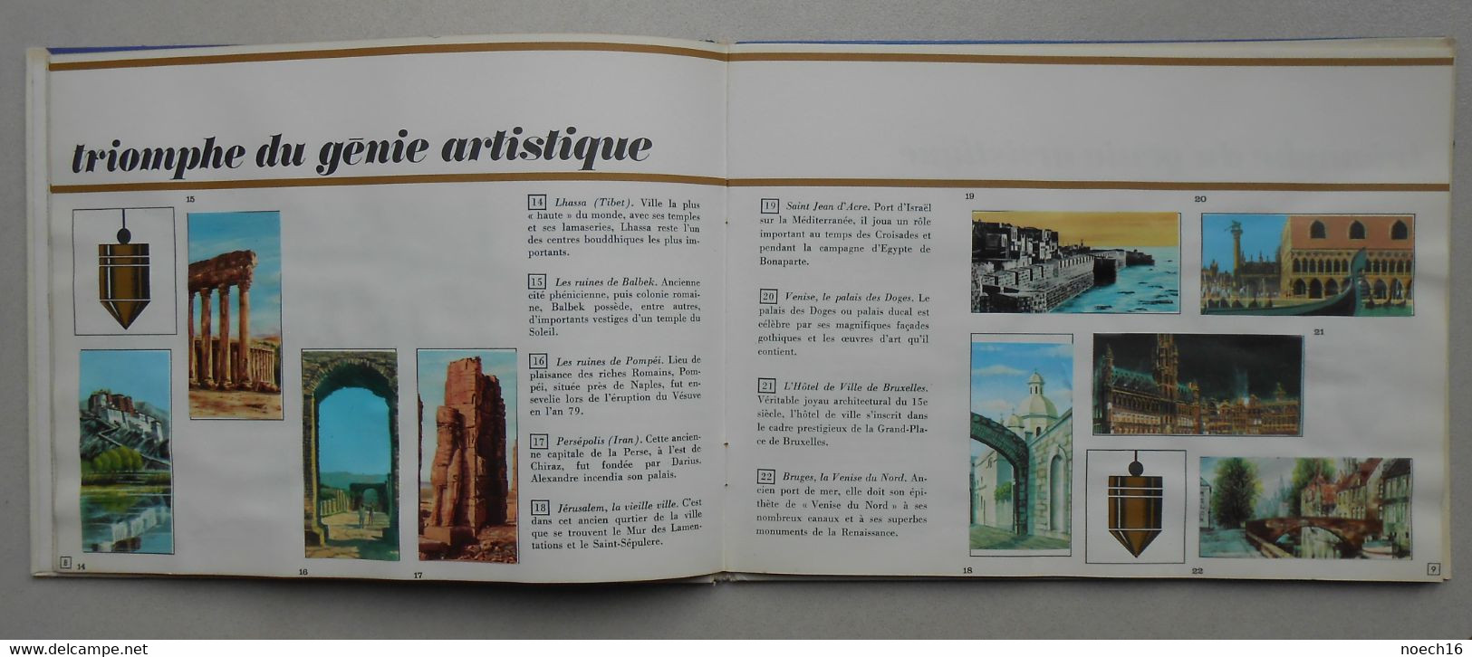 Album Chromos Complet - Les 100 Merveilles Du Monde - Timbre Tintin, Ed. Du Lombard - Albums & Katalogus