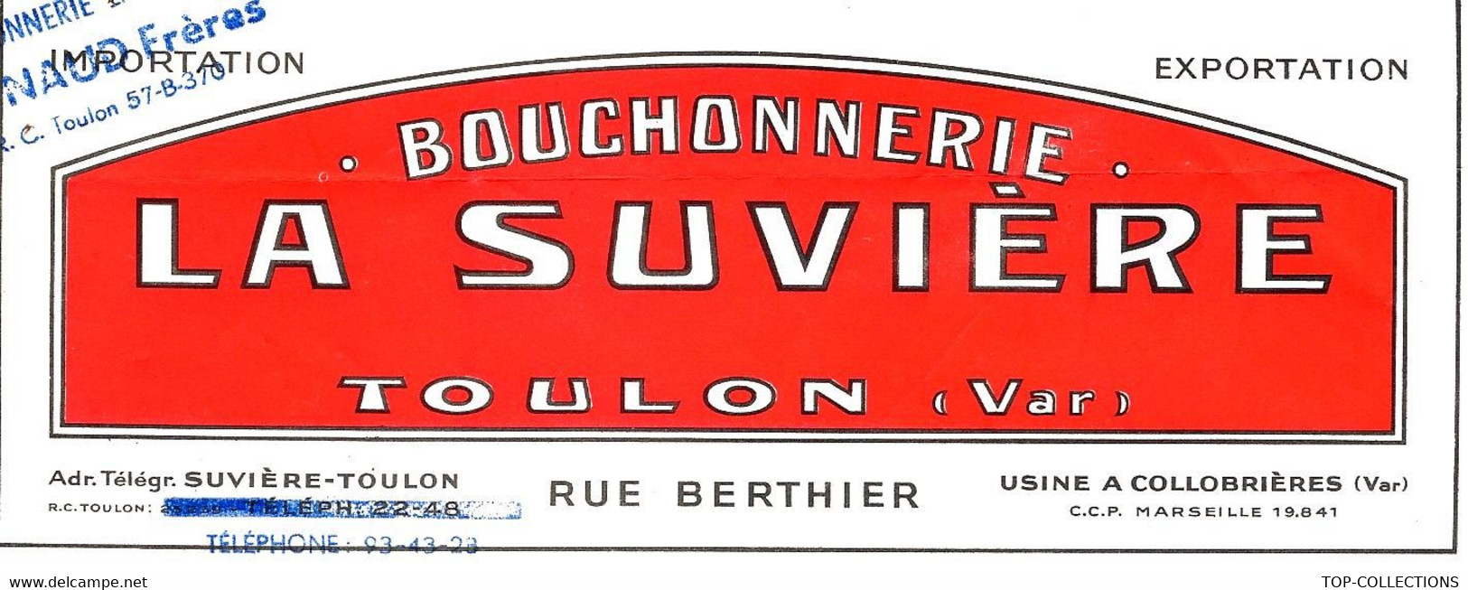 1967 Bouchonnerie La Suvière Fabrique De Bouchons Toulon Usine à Collobrières Var Pour Montmorillon Vienne B.E.V.SCANS - 1900 – 1949