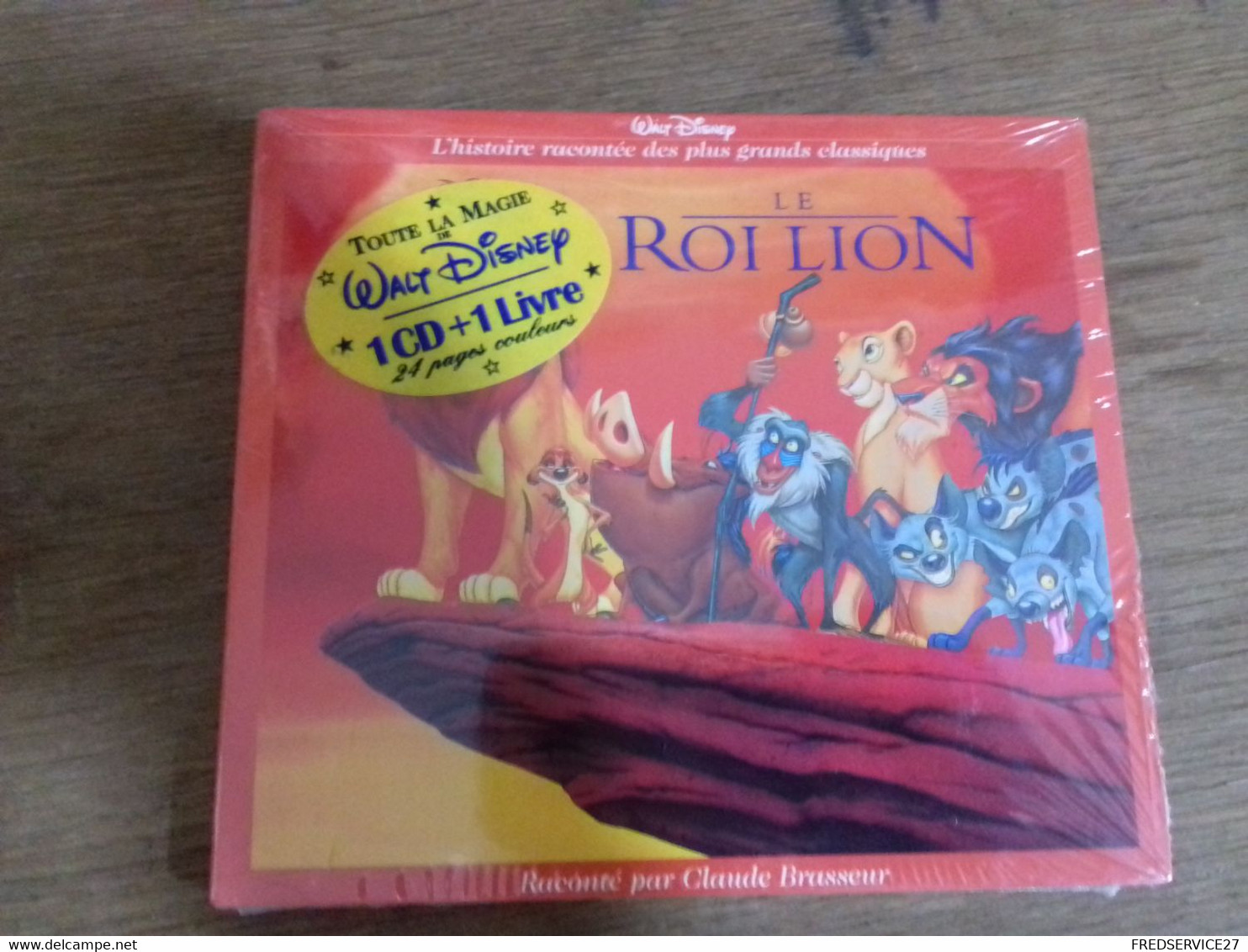 56  //  CD  + LIVRE  LE ROI LION   RACONTE PAR CLAUDE BRASSEUR - Niños