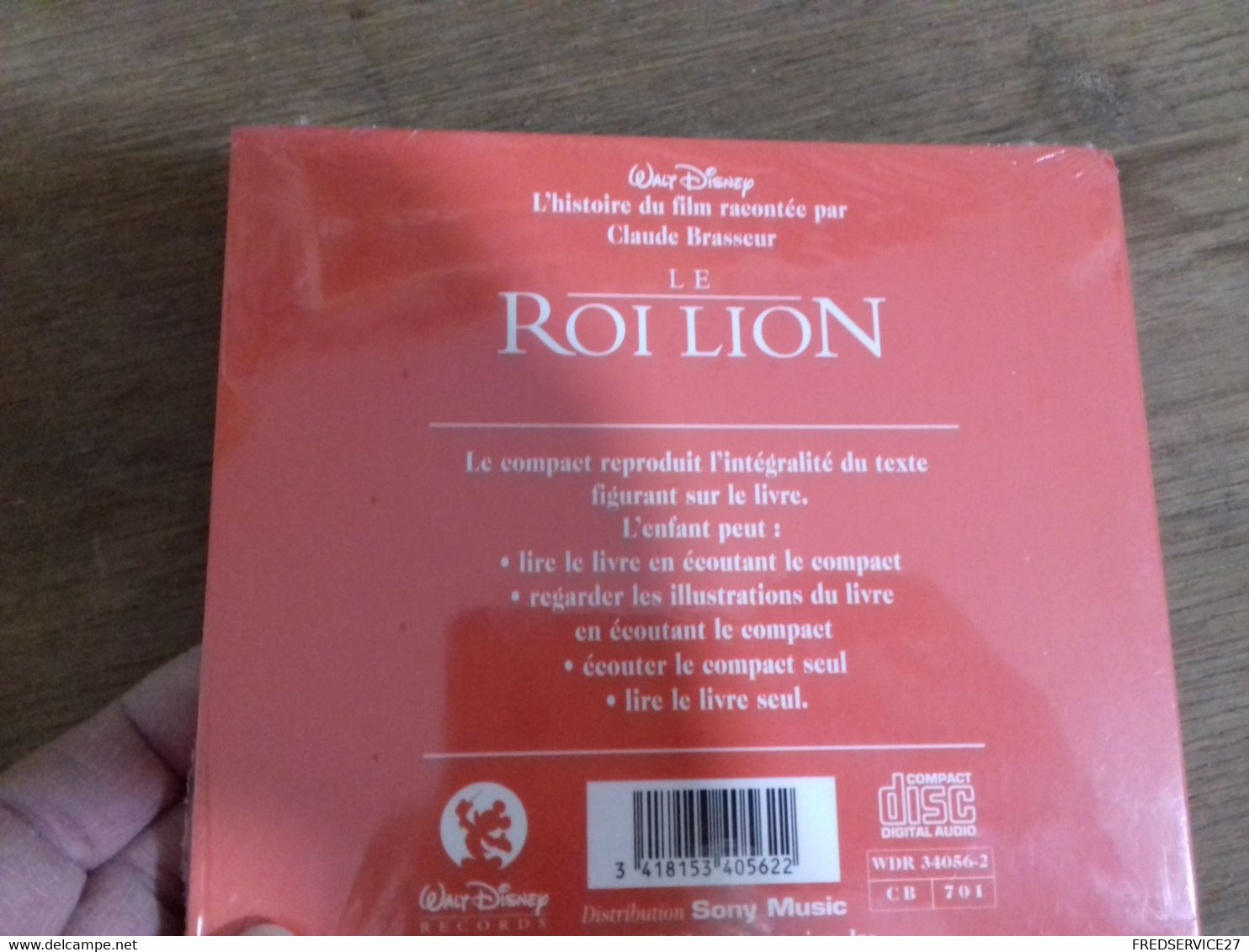 56  //  CD  + LIVRE  LE ROI LION   RACONTE PAR CLAUDE BRASSEUR - Enfants