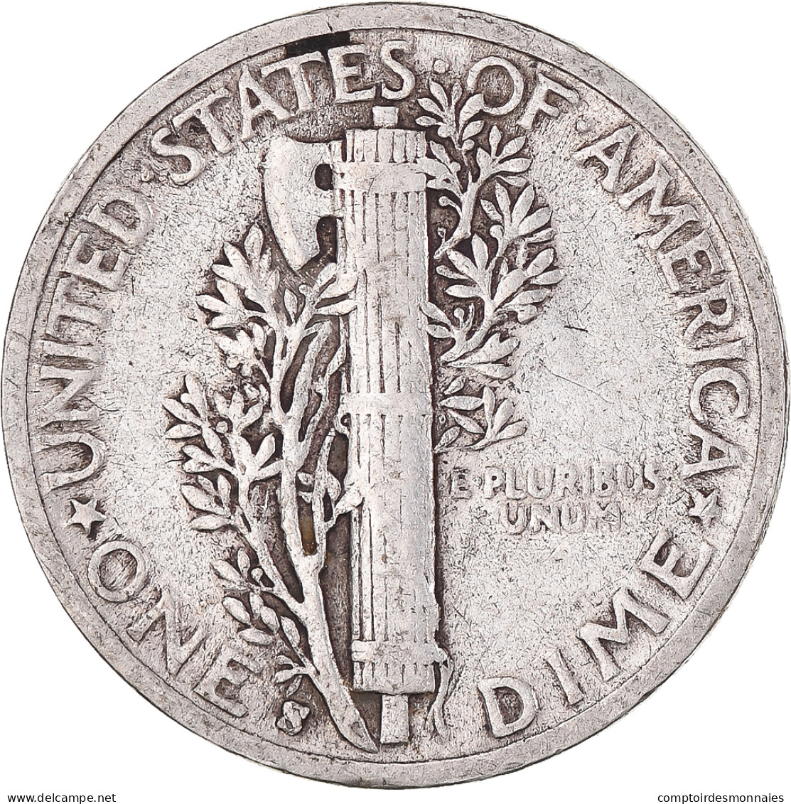 Monnaie, États-Unis, Mercury Dime, Dime, 1943, U.S. Mint, San Francisco, TTB - 1916-1945: Mercury (kwik)