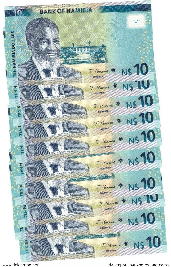 Namibia 10x 10 Dollars 2021 (2022) UNC - Namibia