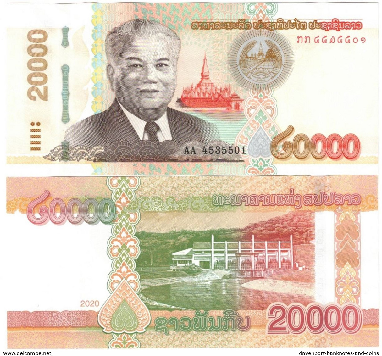 Laos 20000 Kip 2020 (2022) UNC "AA" - Laos