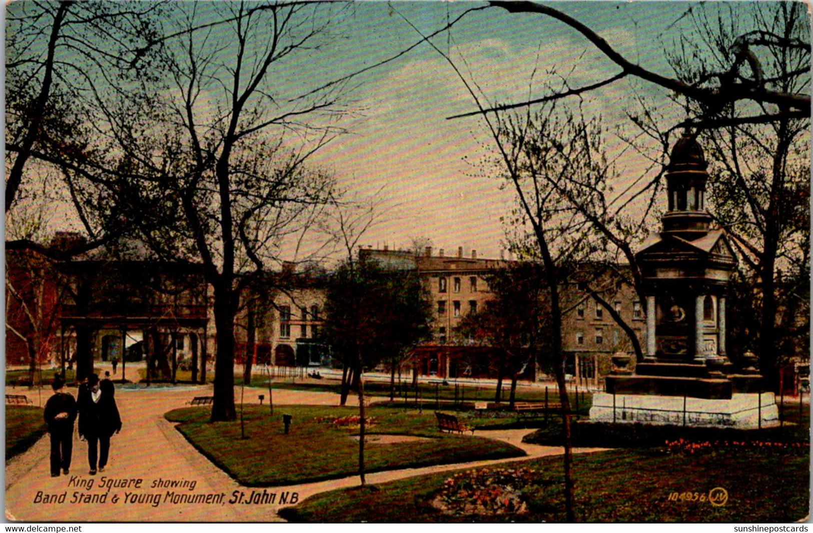 Canada St John King Square Showing Band Stand And Young Monument - St. John