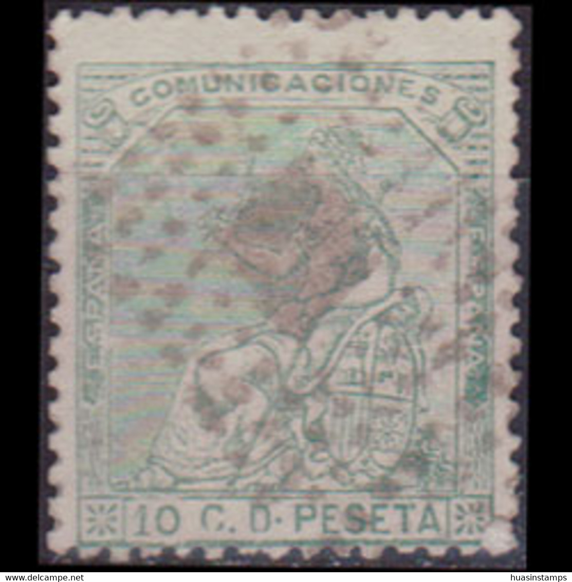 SPAIN 1873 - Scott# 193 Espana 10c Used - Gebruikt