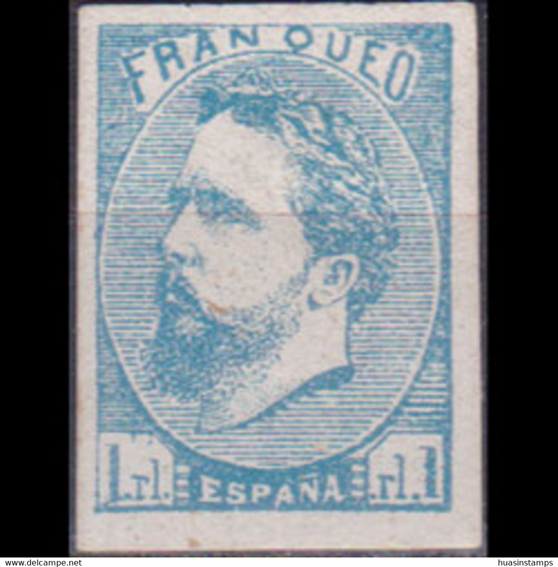 SPAIN 1873 - Scott# X2 King Carlos Reprint 1r No Gum - Unused Stamps