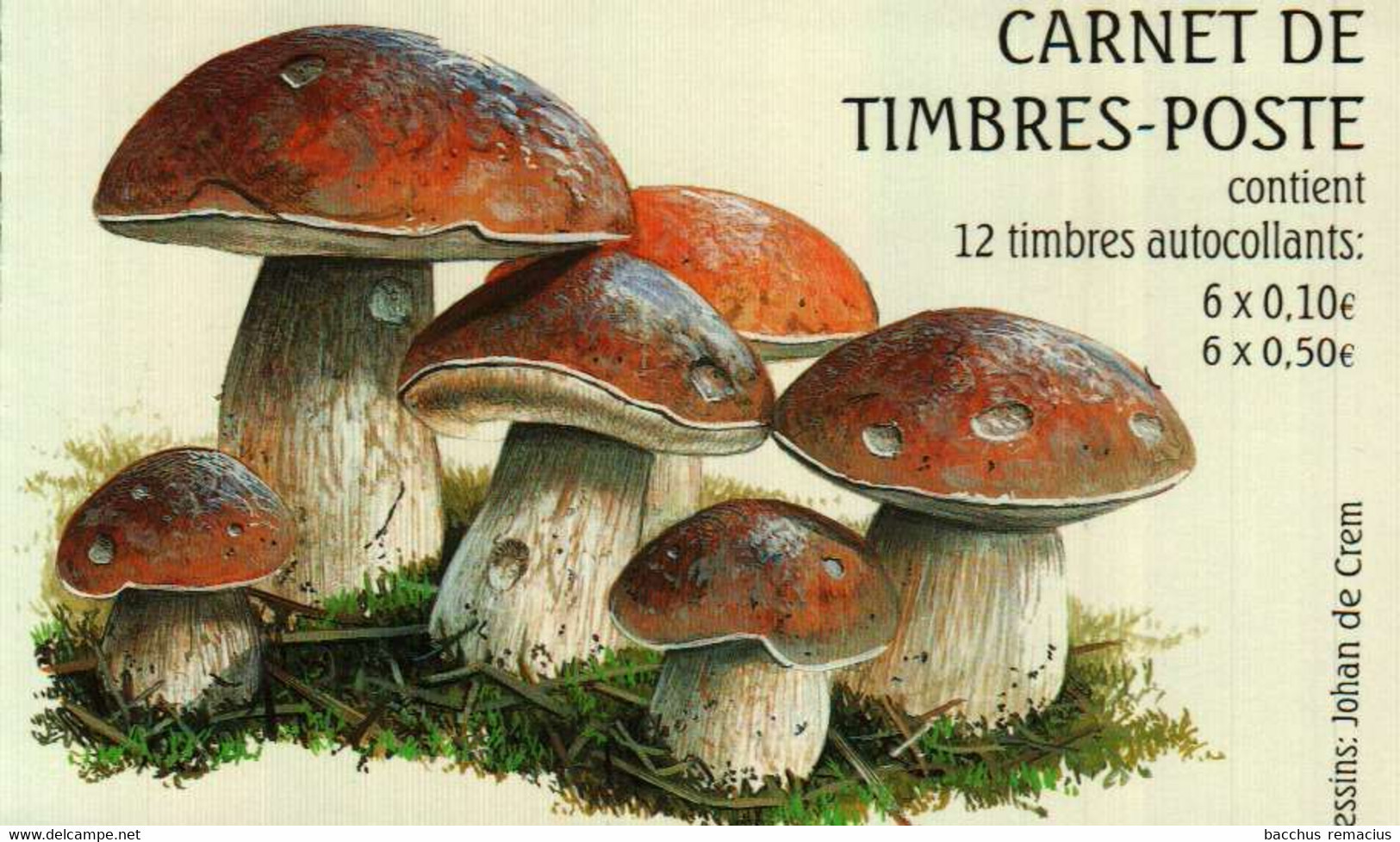 Luxembourg 1/2 Carnet De Timbres-Poste Autocollants (3x0,10 + 3x0,50 Euro) Champignons,Pilze,Mushrooms 2004 - Booklets