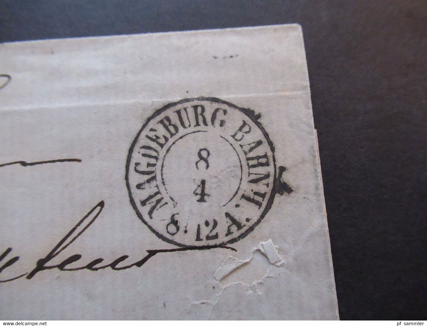 Altdeutschland NDP Michel Nr.4 EF 2x Stempel K2 Magdeburg Bahnh. / Bahnhof Faltbrief Ohne Inhalt - Storia Postale