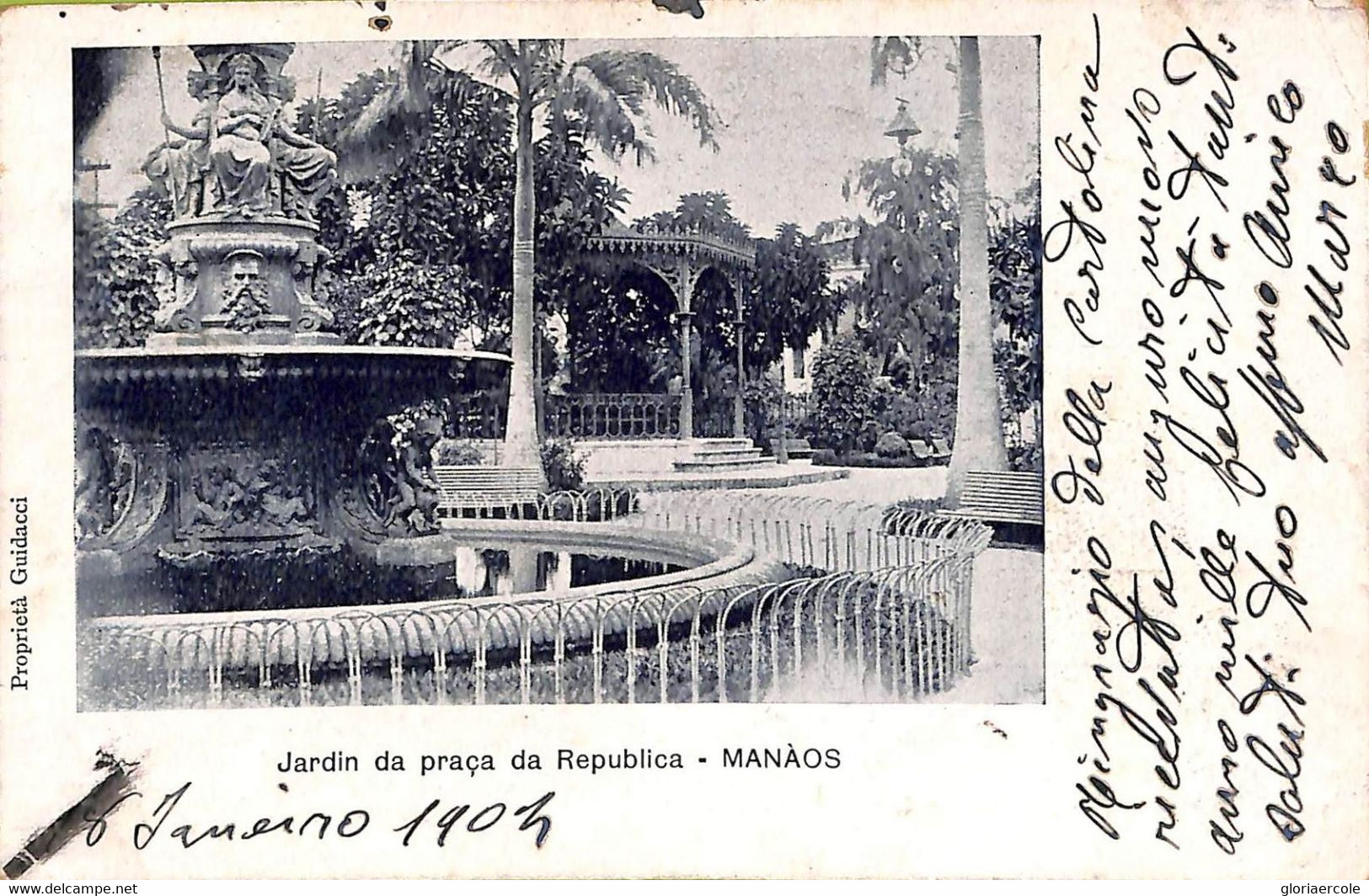 Ac1521 - BRAZIL - VINTAGE POSTCARD  - Manaos - 1902 - Manaus