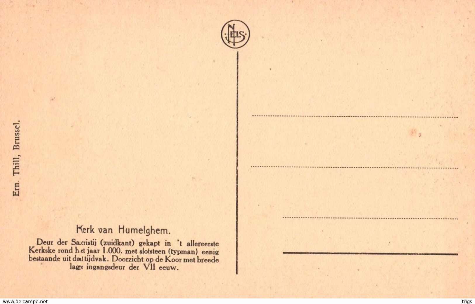 Humelghem (Kerk) - Deur Der Sacristij (Zuidkant) - Steenokkerzeel