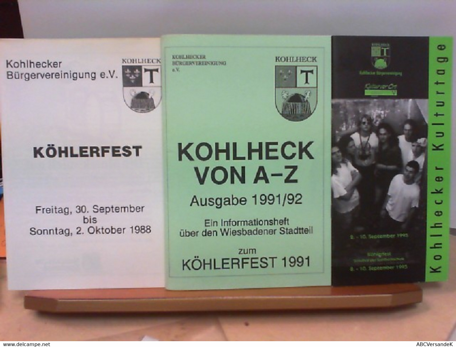 Konvolut 3 Broschüren : Köhlerfest 1988, Kohlheck Von A - Z 1991, Kohlhecker Kulturtage 1995 - Hesse
