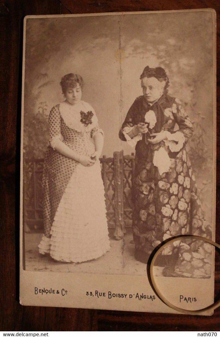 Photo Benque 1870's Me Anna Judic Chanteuse Opérette Actrice Théâtre Tirage Albuminé Support CARTON CDC Cabinet Actress - Beroemde Personen