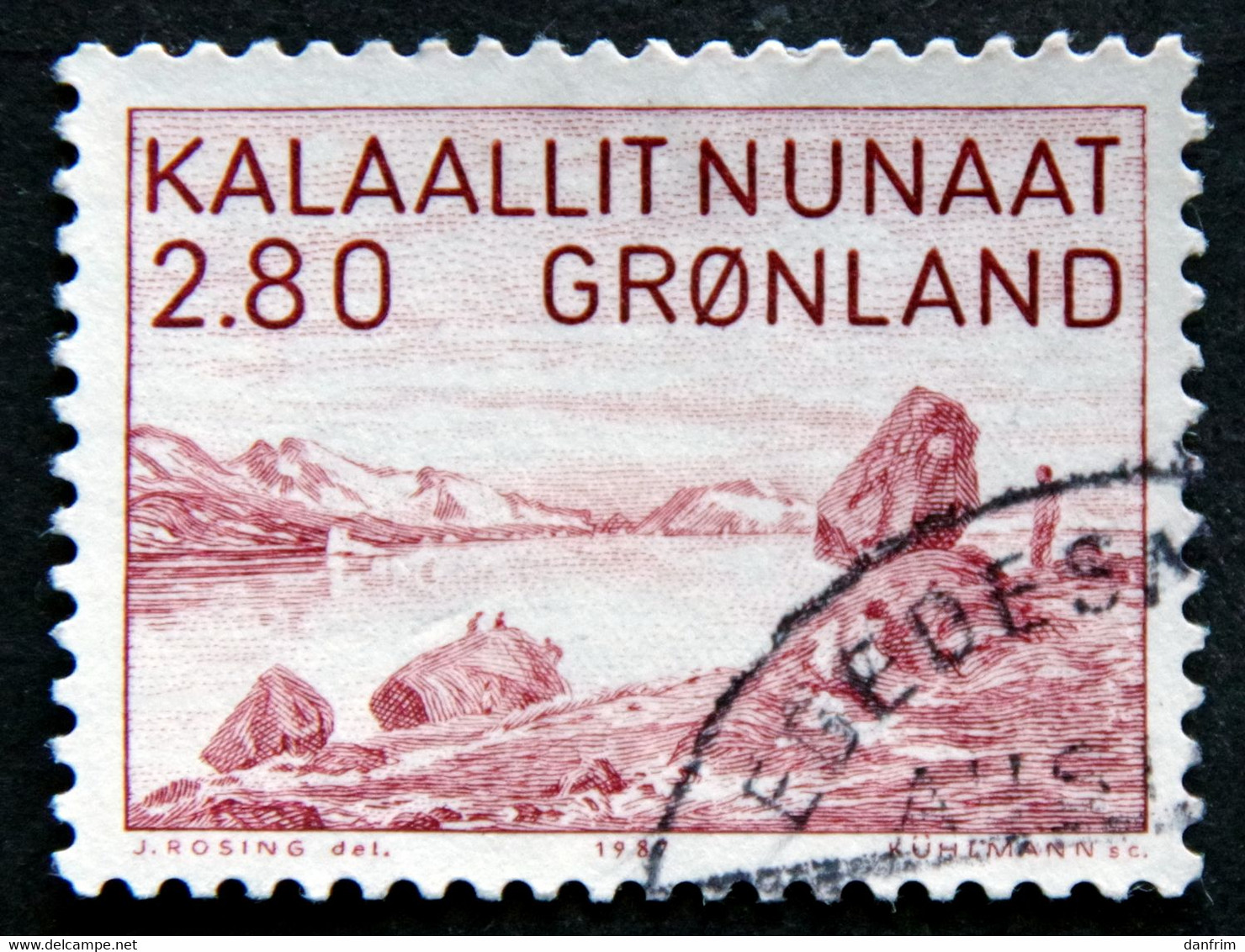 Greenland 1987  Landscape Painting By Peter Rosing  Kunst  (VIII) MiNr.172  ( Lot E 2166 ) - Gebruikt