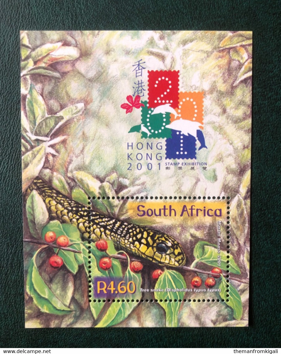 South Africa 2001 - International Stamp Exhibition “Hong Kong 2001” - Chinese New Year - Year Of The Snake - Ongebruikt