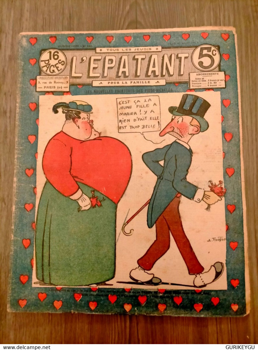 L'épatant N° 160    Les Pieds Nickeles  Couverture  Louis FORTON  27/04/1911 - Pieds Nickelés, Les