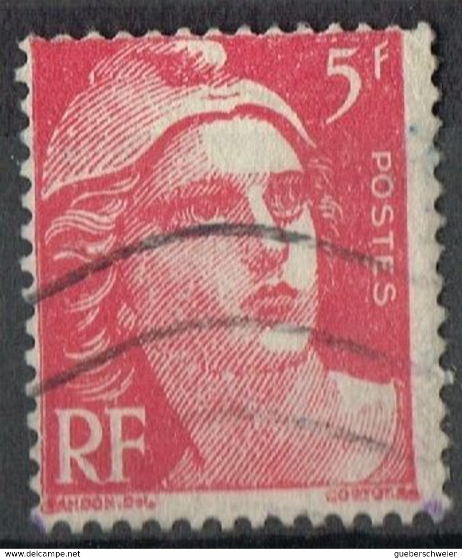 FR VAR 77 - FRANCE N° 719 A Obl. Marianne De Gandon Variété Points Blancs - Usados