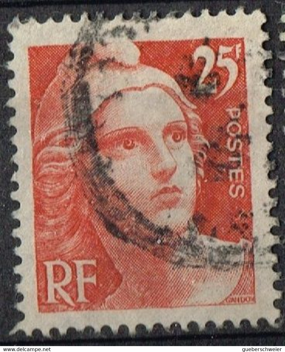 FR VAR 78 - FRANCE N° 729 Obl. Marianne De Gandon Variété Impression Dépouillée - Usati