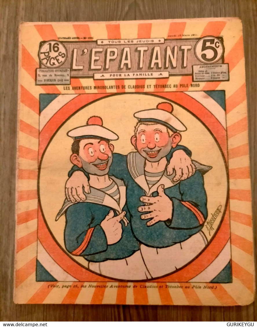 L'épatant N° 154  Les Pieds Nickeles   Louis FORTON  16/03/1911 - Pieds Nickelés, Les