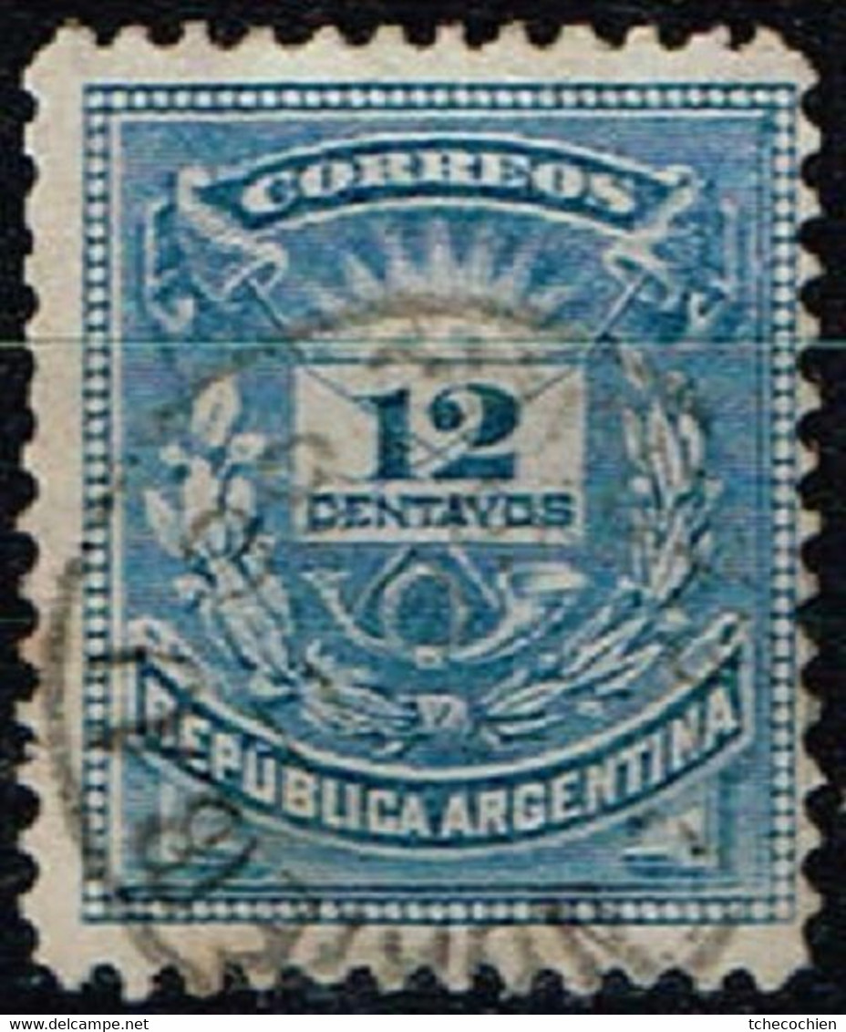 Argentine - 1884 - Y&T N° 59, Gravé, Oblitéré - Oblitérés