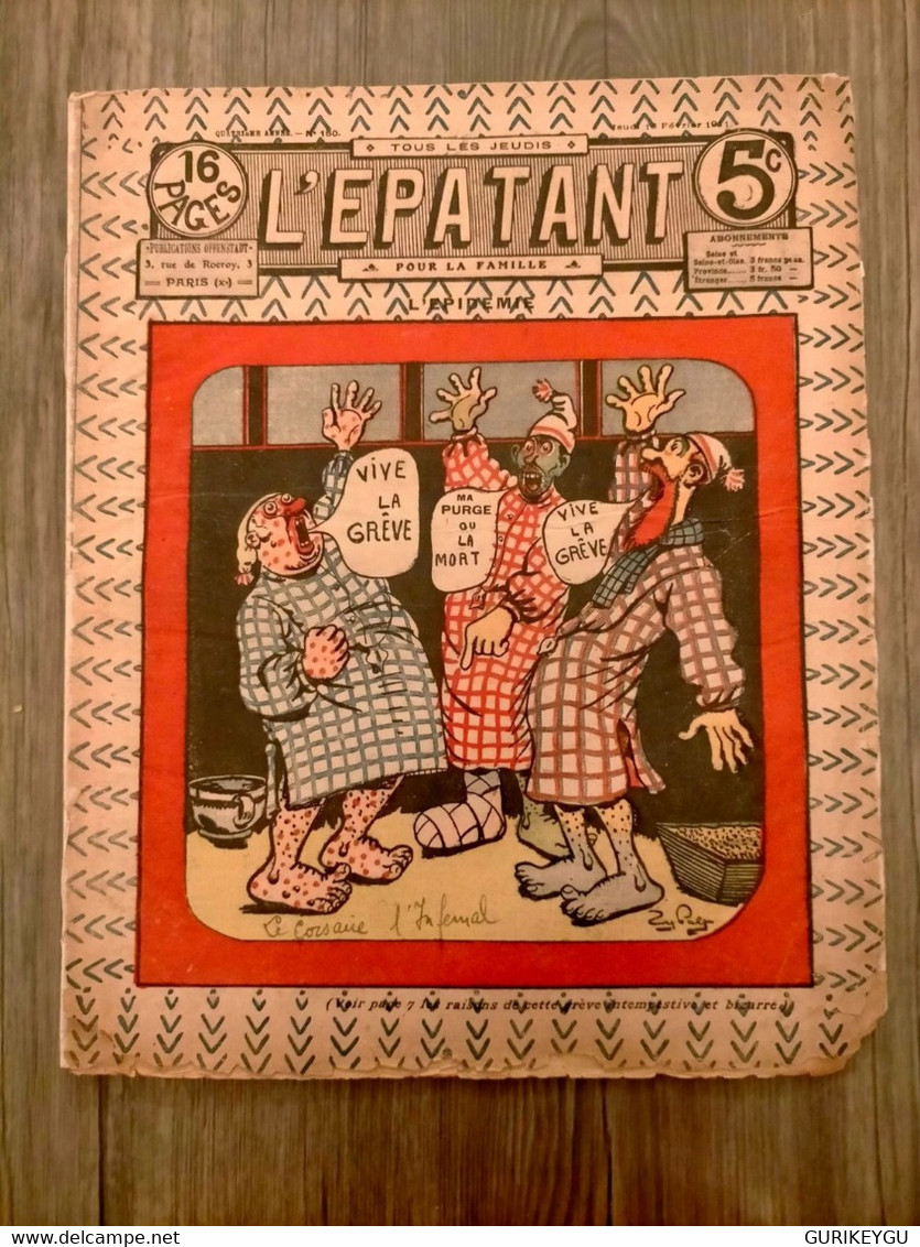 L'épatant N° 150  Les Pieds Nickeles   Couverture PICCOLO Louis FORTON  16/02/1911 - Pieds Nickelés, Les