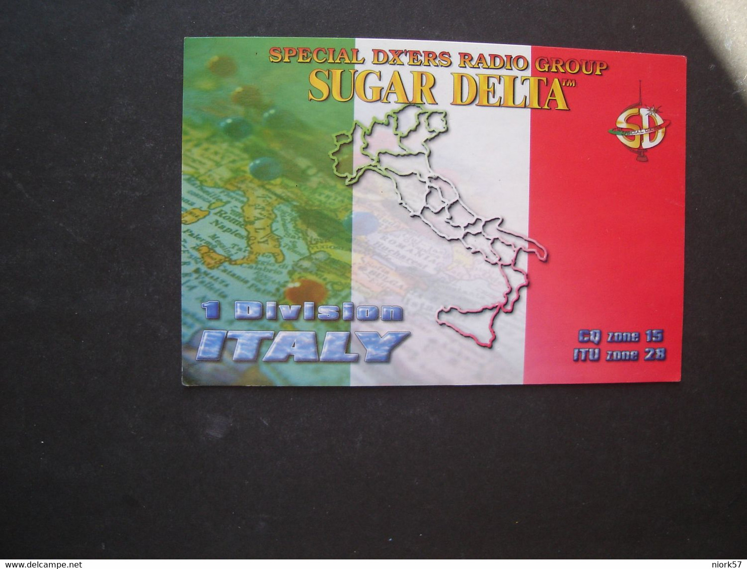 ITALY POSTCARDS QSL RADIO GROUP SUGAR DELTA 2 SCAN - Radio