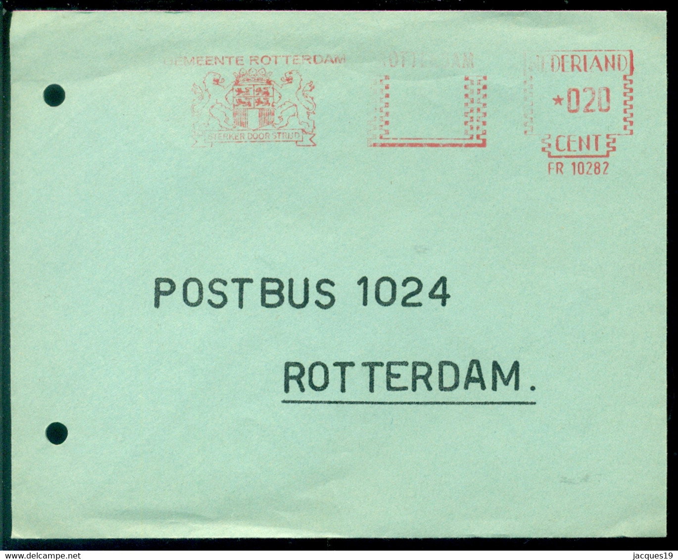 Nederland Poststuk Rotterdam Met Machinefrankering - Franking Machines (EMA)