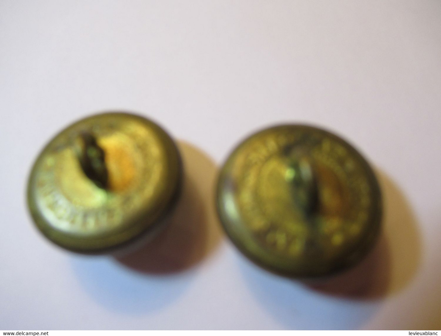 2 Boutons Anciens Bombés/Militaria/Médecine/ CADUCEE/Farget & Salignac/ LYON/2,1 Cm /début XXéme   BOUT202 - Buttons